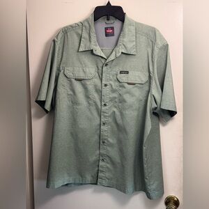 Wrangler Men's Olive Button Down Shirt